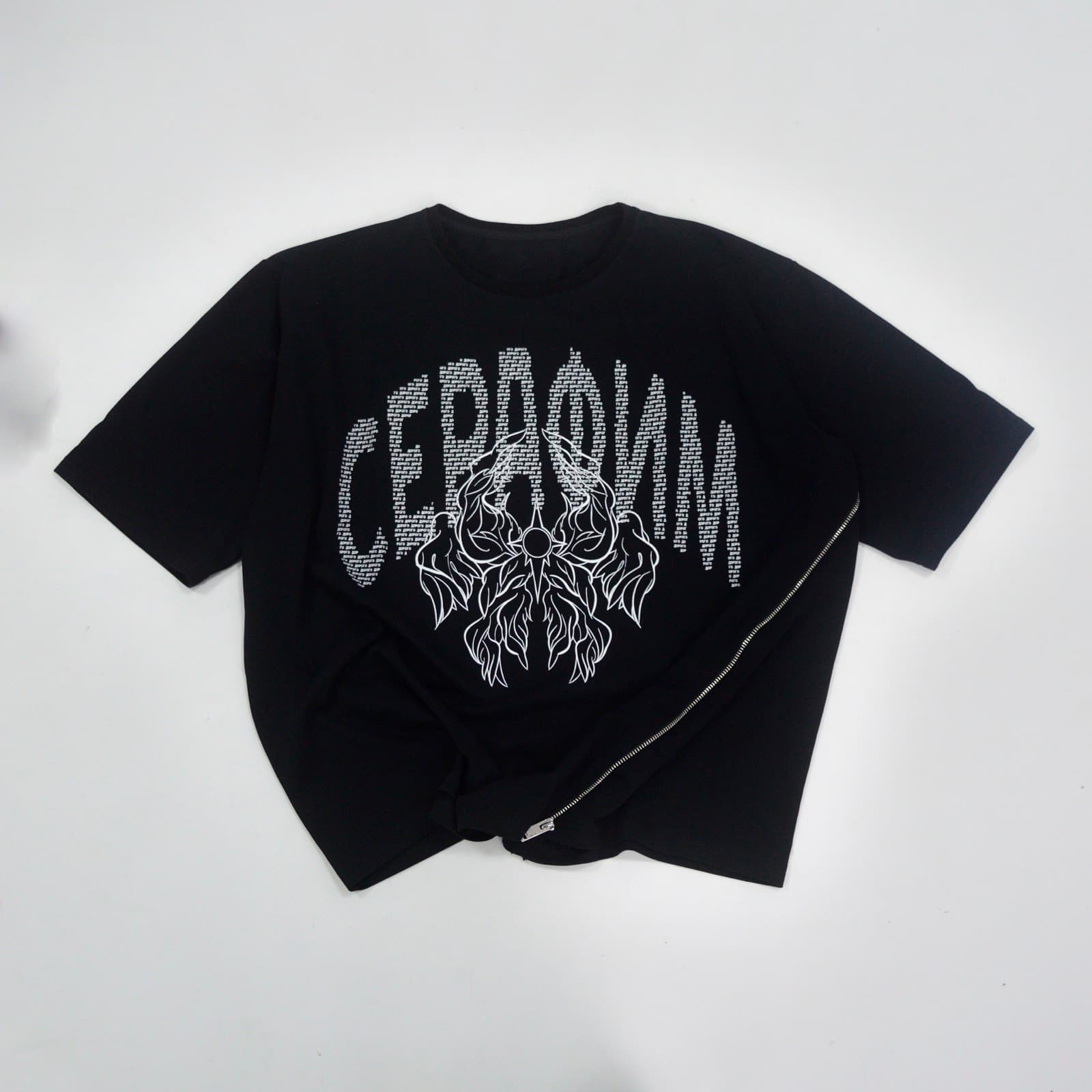 ZipperLogoTshirt: раскладка, принт на груди